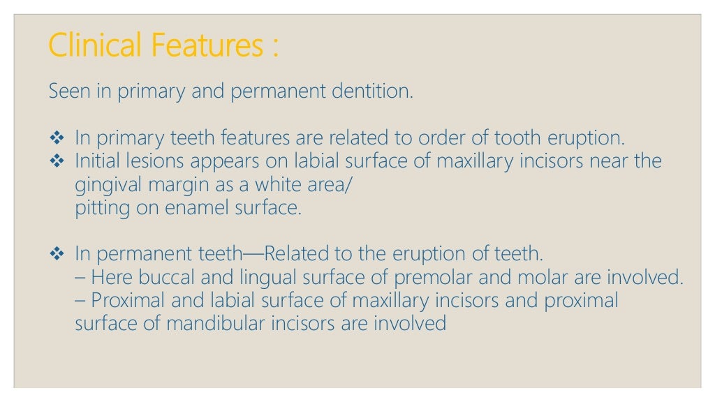 Early childhood caries, rampant, chronic and arrested caries