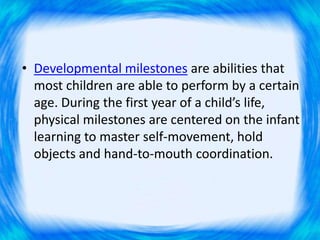 Early childhood development Slide 12