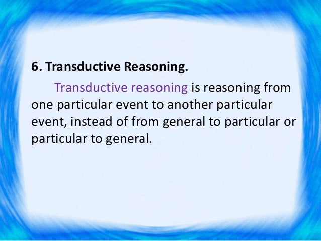 Transductive Reasoning Child Development 2024 jasterluis