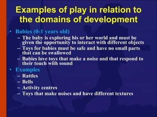 Piles Domain Examples Early Childhood Development Module 2 | PPT