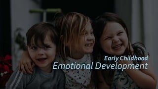 Emotional Development
Early Childhood
 