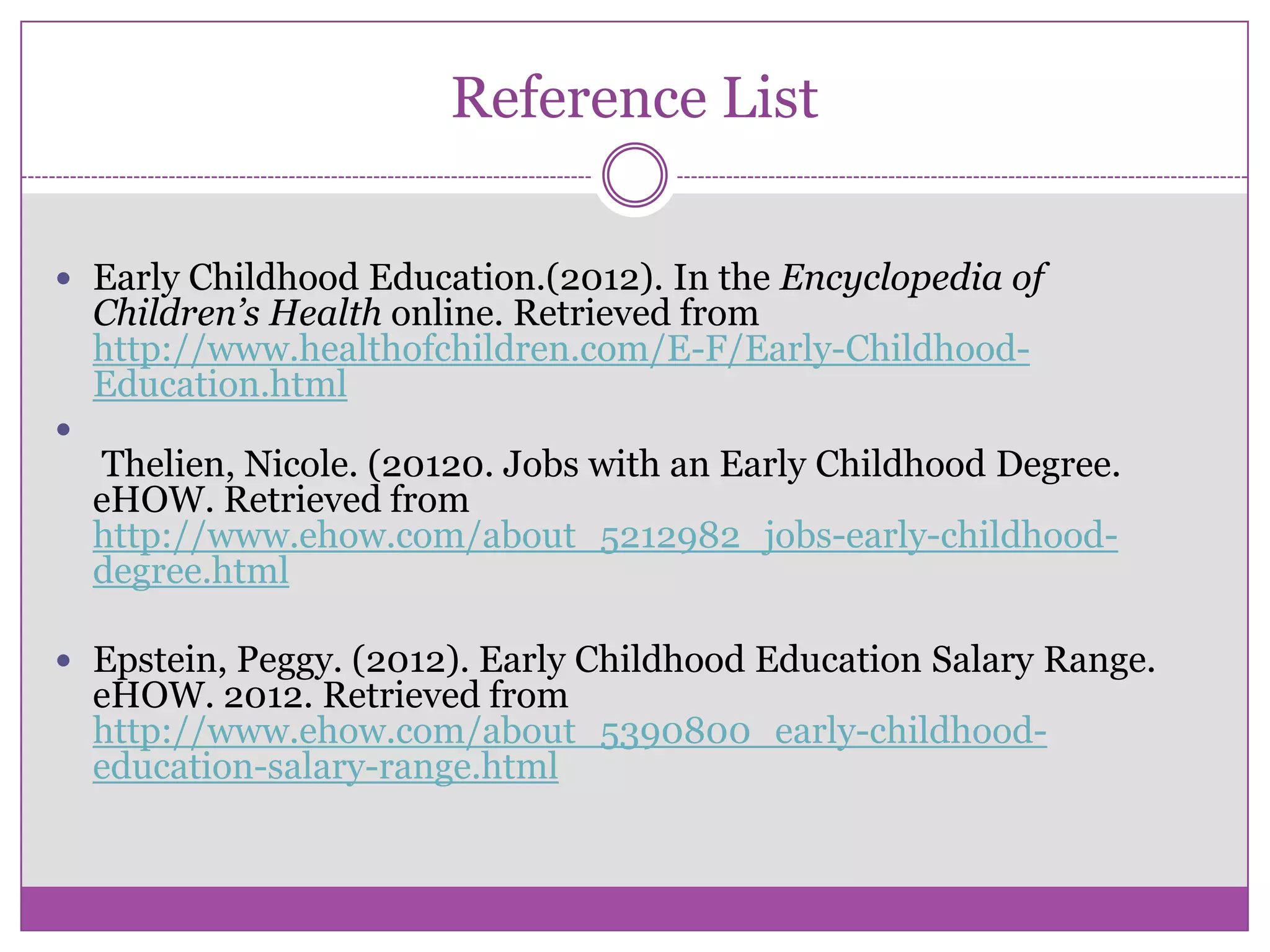 Early Childhood Education SlideShare- Final Draft | PPTX