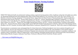 Early Childhood Education Statement | PPT