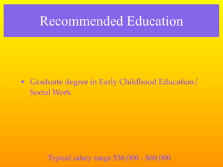 Early childhood professions