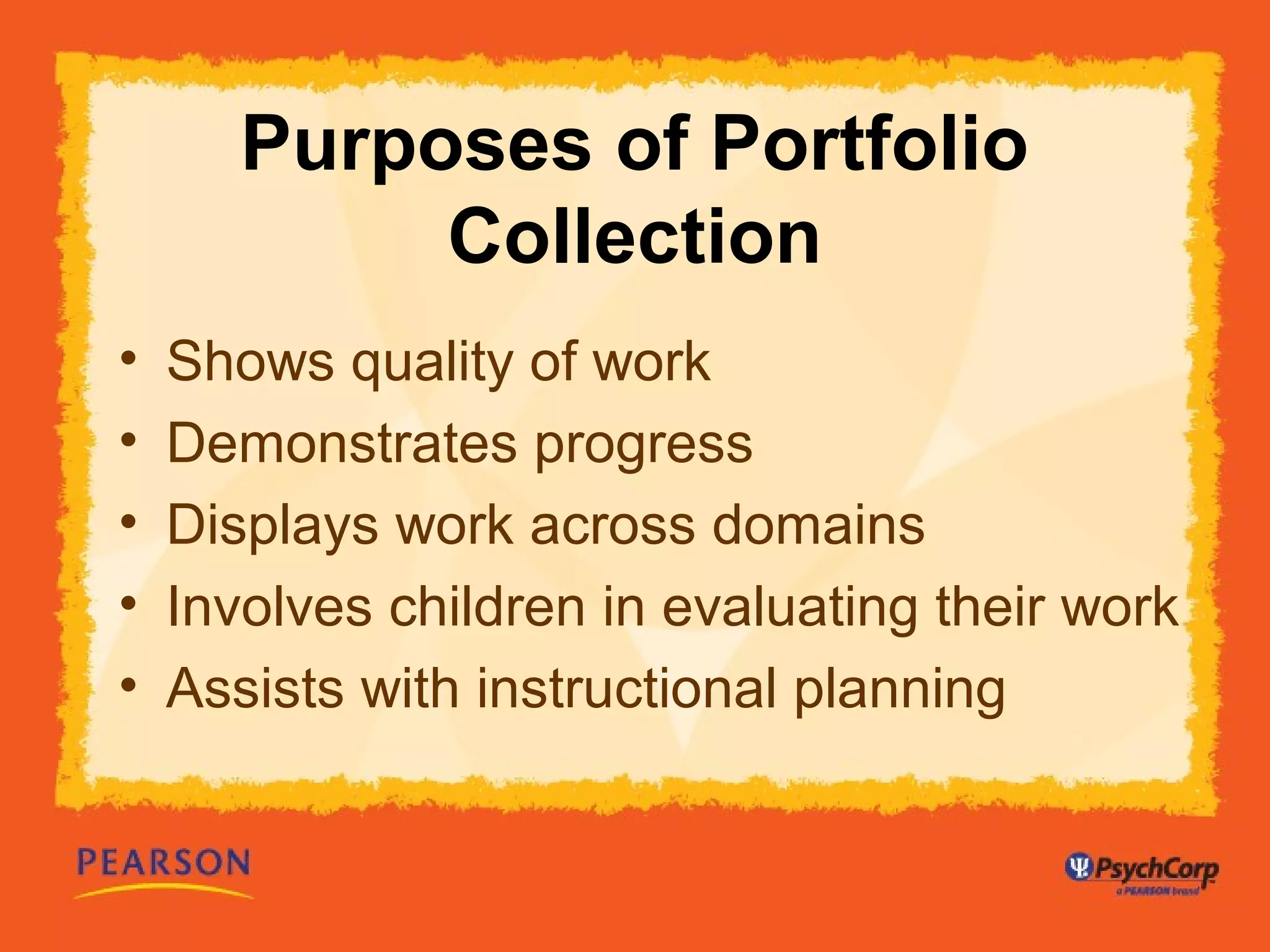 Work Sampling System in Early Childhood Education | PPT