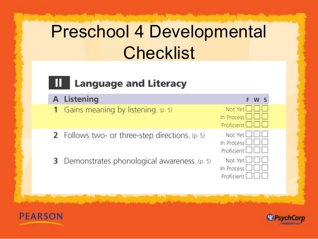 Work Sampling System In Early Childhood Education