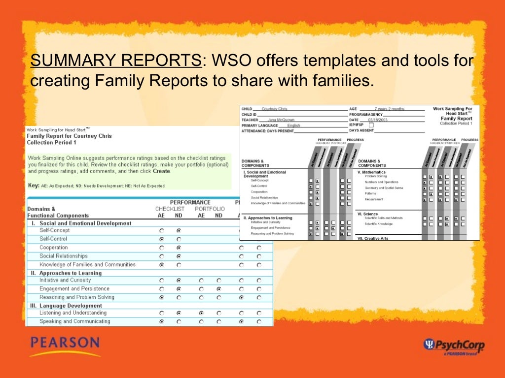Work Sampling System in Early Childhood Education
