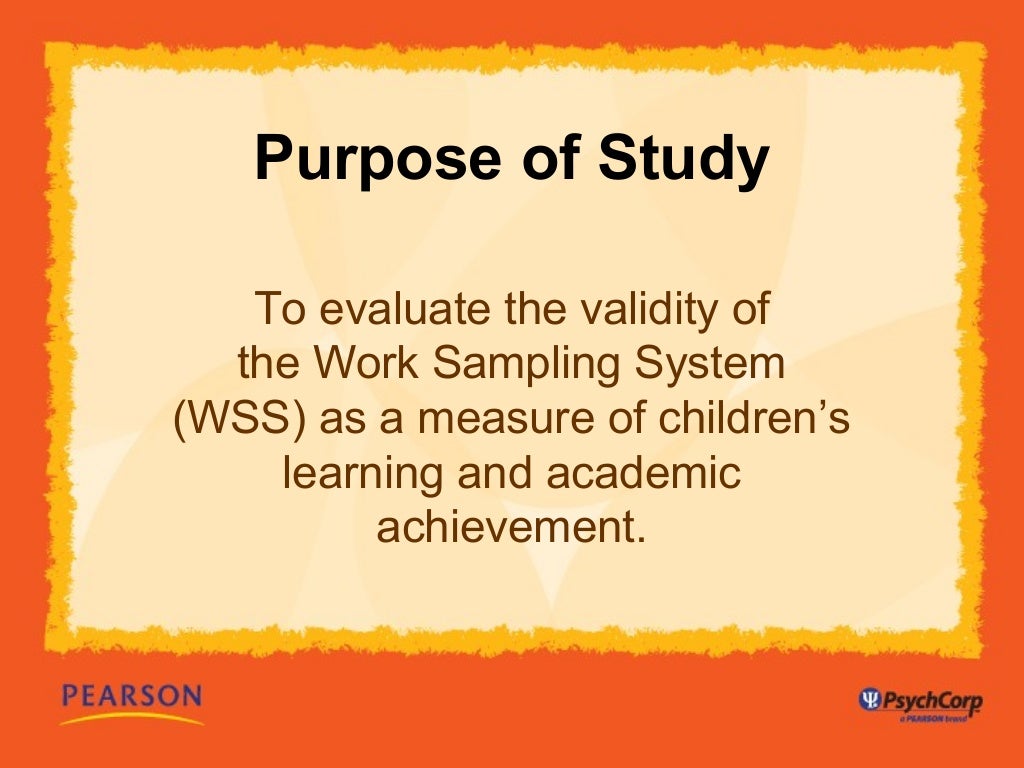 Work Sampling System in Early Childhood Education