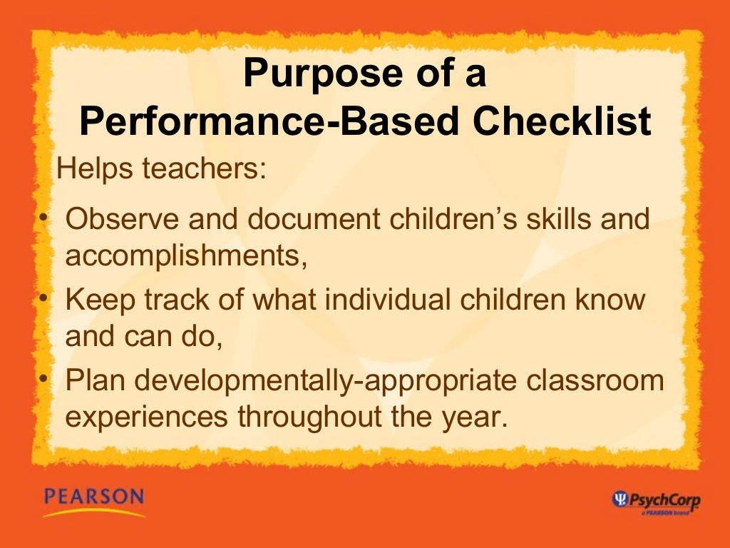 Work Sampling System in Early Childhood Education