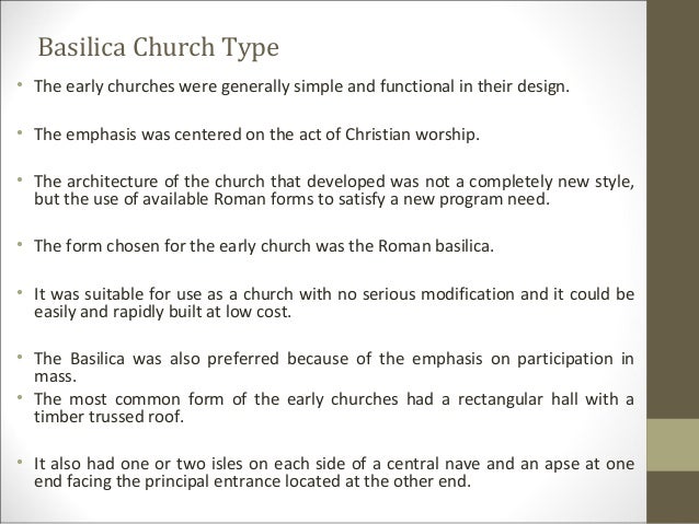 early christian architecture basilica form