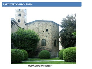 Baptistery Church Form
OCTAGONAL BAPTISTERY
BAPTISTERY CHURCH FORM
 