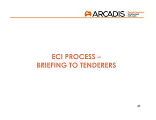 35
ECI PROCESS –
BRIEFING TO TENDERERS
 