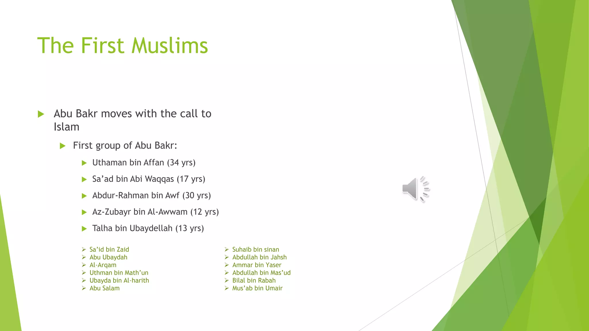 Early converts to islam part 1 | PPTX