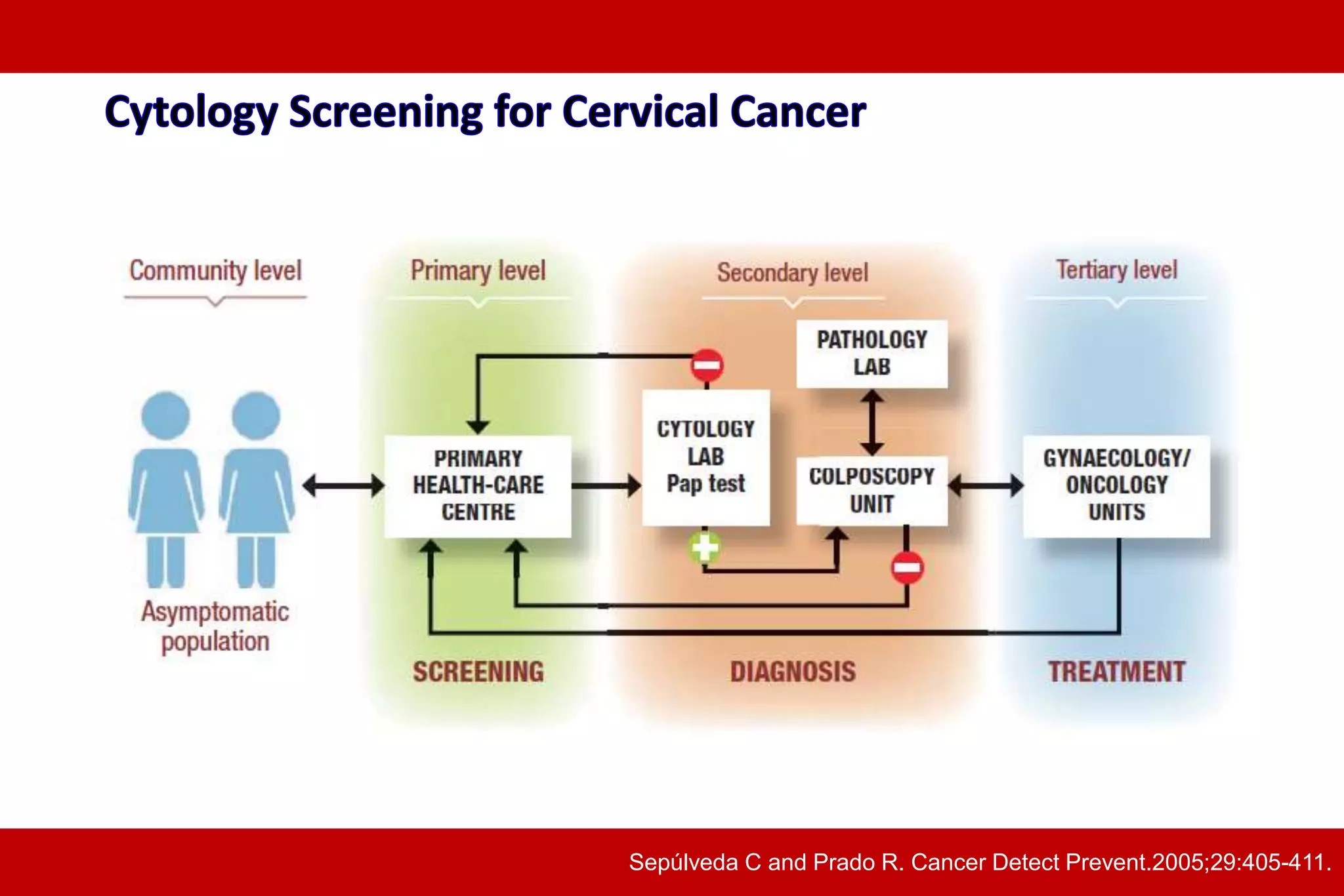 Sepúlveda C and Prado R. Cancer Detect Prevent.2005;29:405-411.
 
