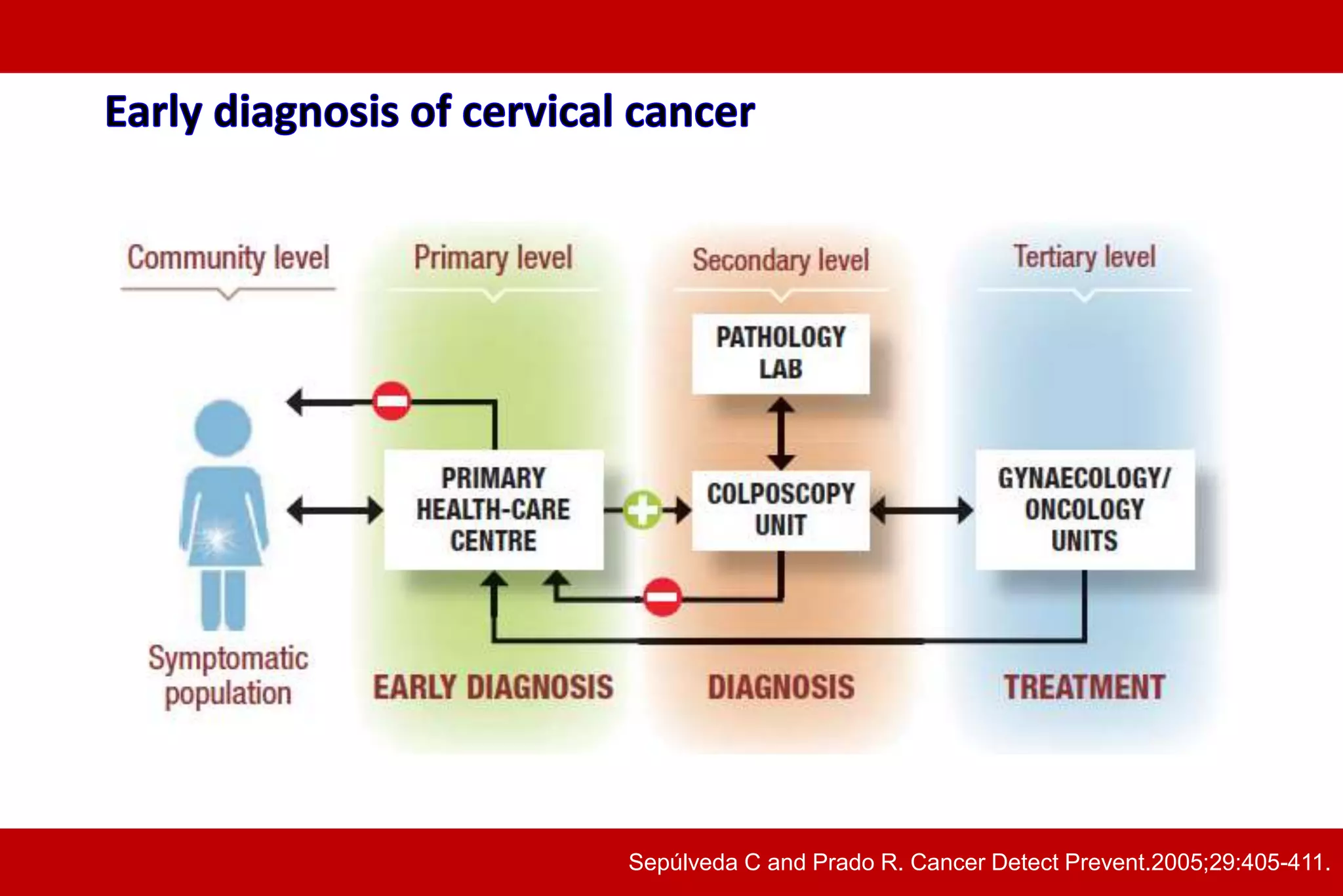 Sepúlveda C and Prado R. Cancer Detect Prevent.2005;29:405-411.
 