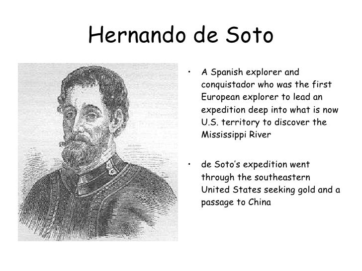 Where can I find a timeline for Hernando de Soto?