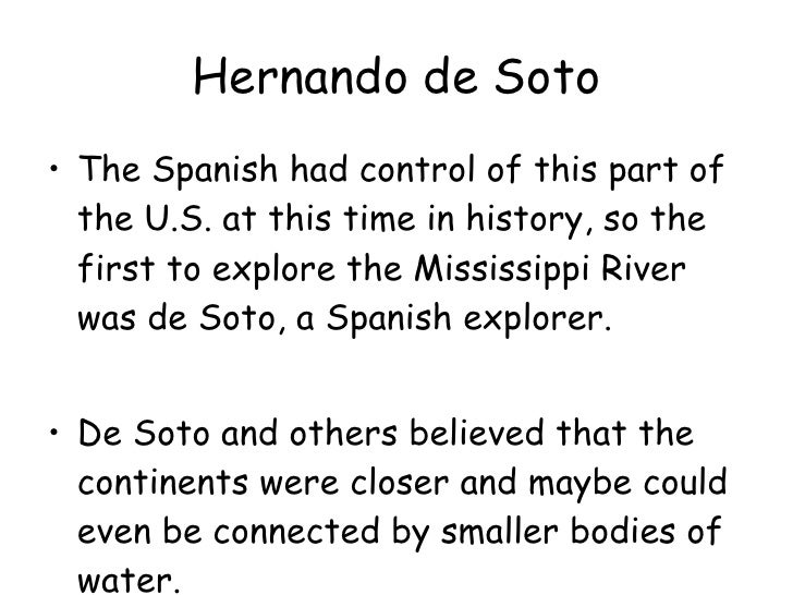 Where can I find a timeline for Hernando de Soto?