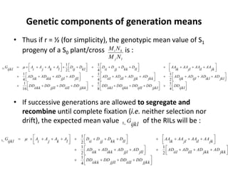 Early generation selection in an intra population recurrent selection breeding program within a synthetic population 
