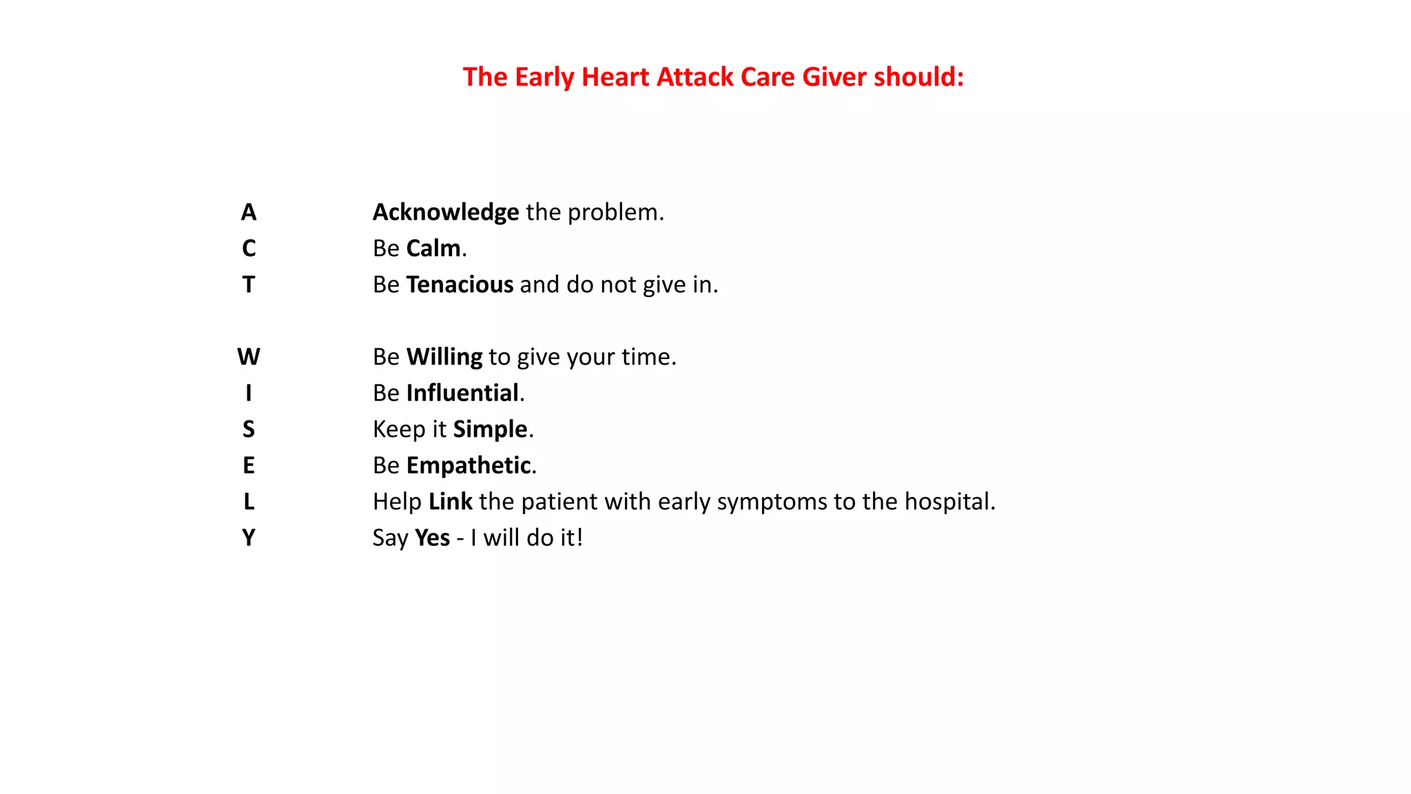 Early heart attack care education | PPTX