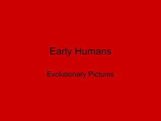 Early Humans Evolutionary Pictures 