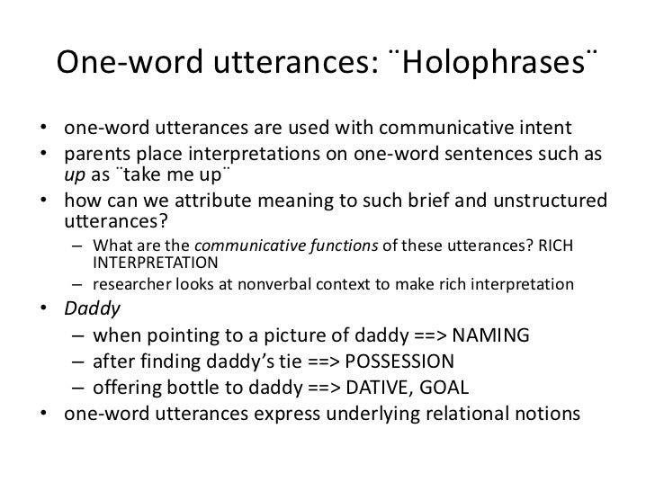 Early language development