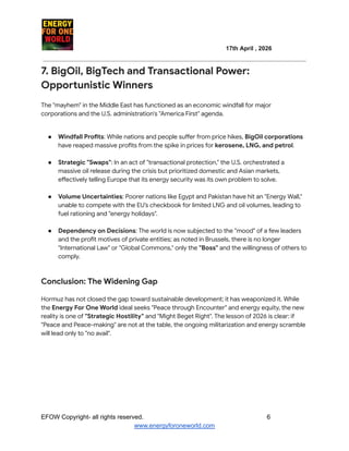 Windfall Swaps EFOW Brief: Early Lessons from the 2026 Hormuz Blockade: Geopolitics ...