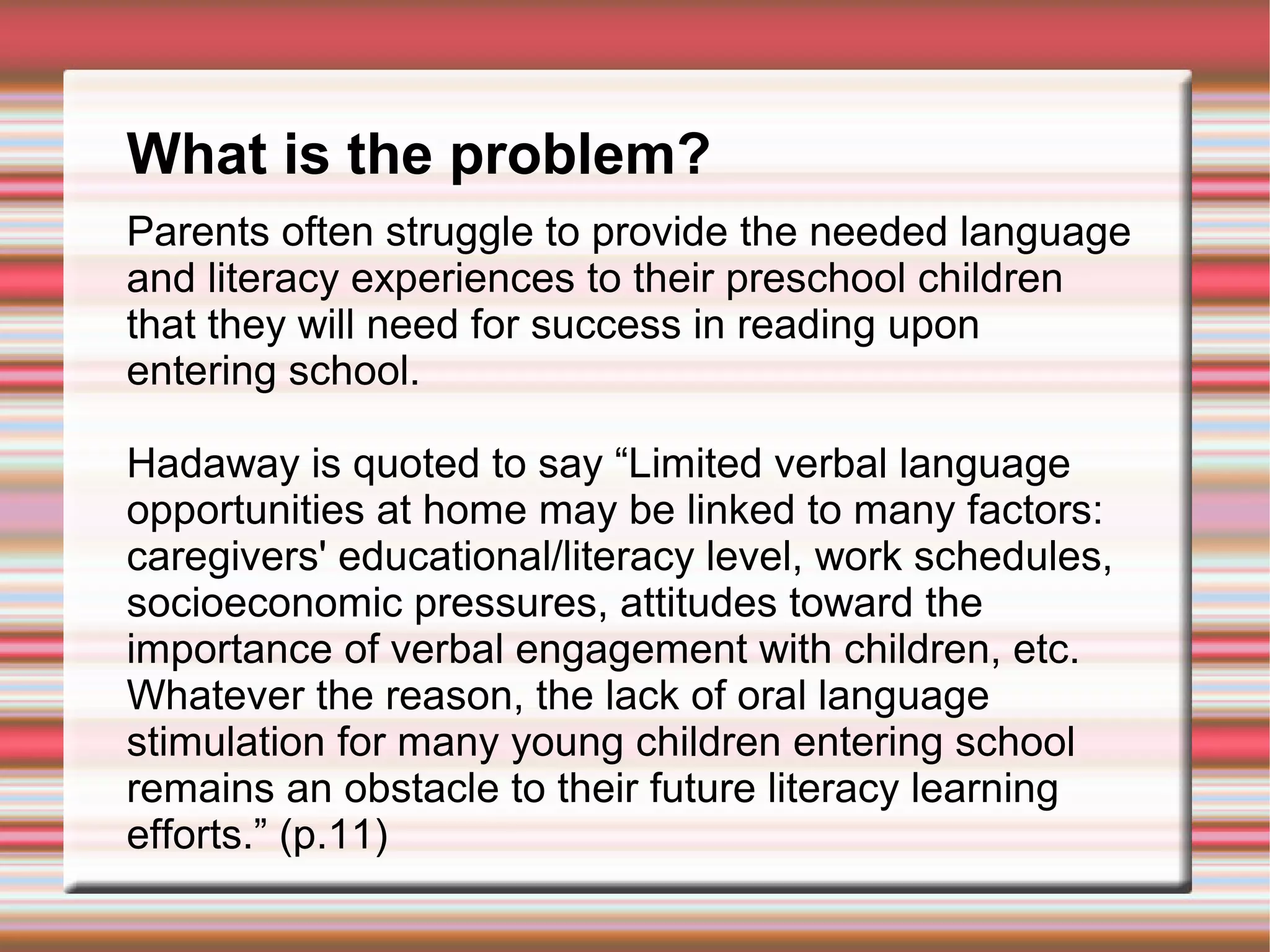 Early literacy ppt | PPT