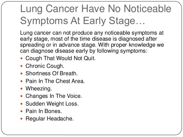 What Are The First Signs Of Lung Cancer Lung Cancer Early Signs