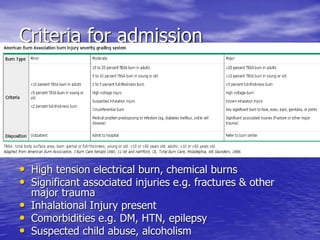 Significant Burn EARLY MANAGEMENT OF BURNS.ppt