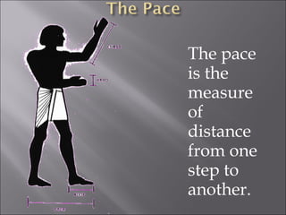 The pace
is the
measure
of
distance
from one
step to
another.

 