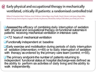 Early mobilisation in ICU | PPTX