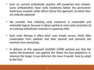 Comprehensive Guide to Early Orthodontic Treatment in Children | PPTX