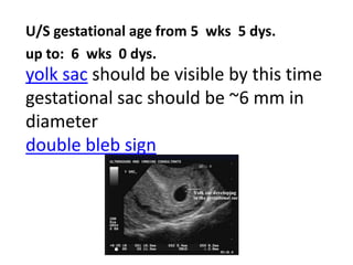 Ultrasound diagnosis of early pregnancy and cutoff measurements of ...