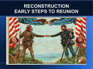 RECONSTRUCTION
EARLY STEPS TO REUNION
 