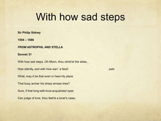 Early renaissance poetry | PPTX
