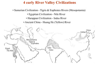 Early River Valley Civilization Map Early River Valley Civilizations