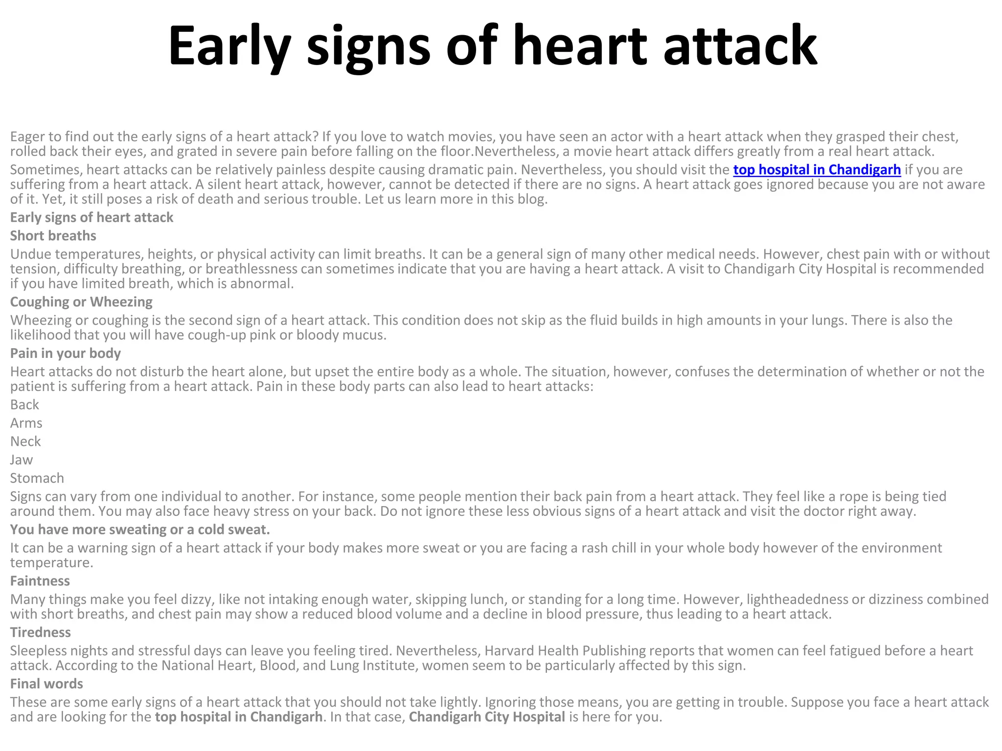 Early Signs Of Heart Attack pptx Early signs of heart attack pptx