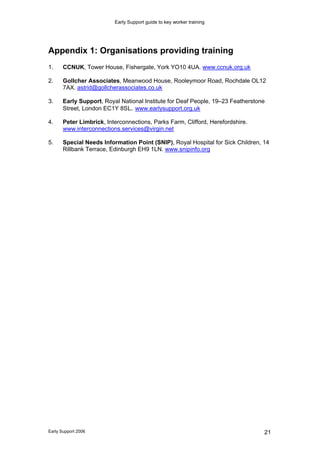 Early Support Guide To Key Worker Training[1] | PDF