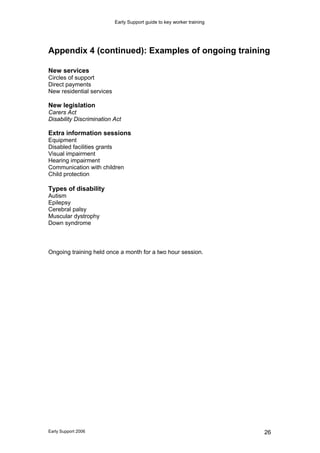 Early Support Guide To Key Worker Training[1] | PDF