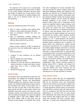 Early total enteral feeding in stable preterm infants a systematic ...
