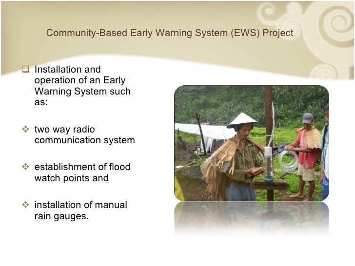 Communitybased early warning system