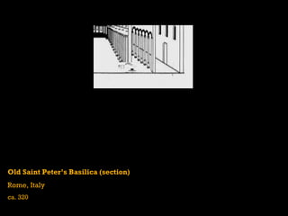 Old Saint Peter’s Basilica (section) Rome, Italy ca. 320 