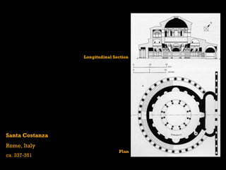 Santa Costanza Rome, Italy ca. 337-351 Longitudinal Section Plan 