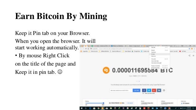 Earn Bitcoin By Using Crypto Browser - 