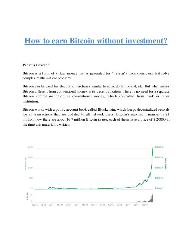 Earn Bitcoin With Zero Investment - 