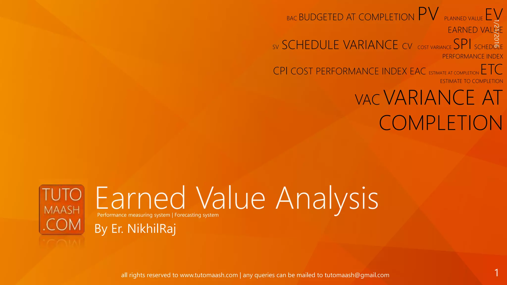 Earned value analysis | PPTX