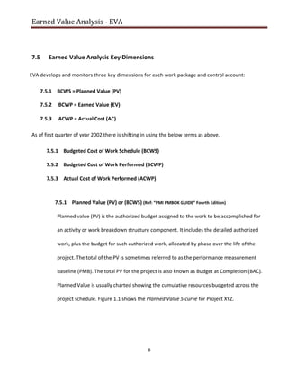 Earned Value Analysis - EVA | PDF