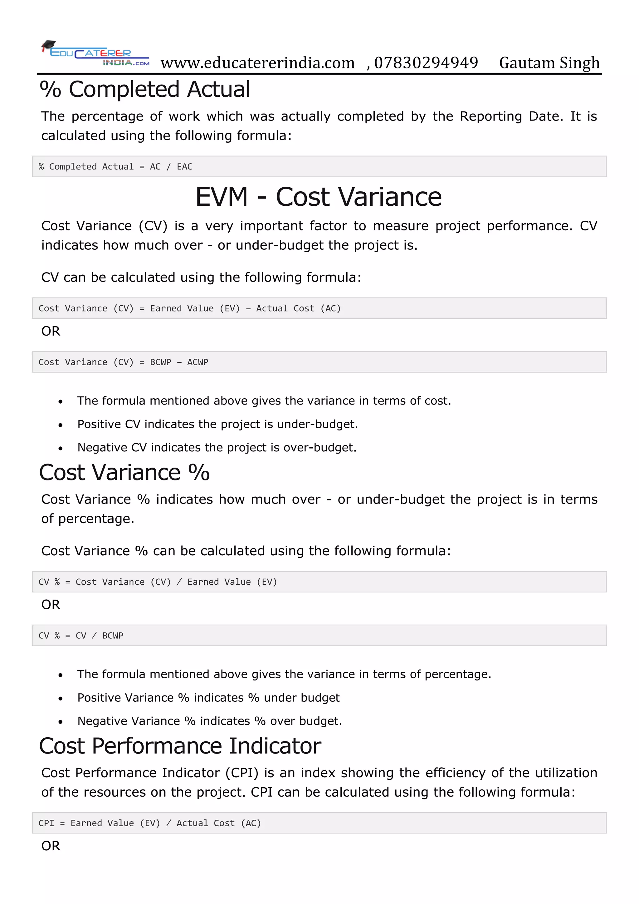 Earned value management | PDF
