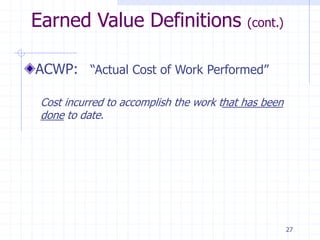 EARNED VALUE MANAGEMENT ANALYS 1.ppt