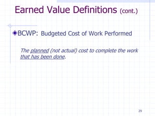 EARNED VALUE MANAGEMENT ANALYS 1.ppt